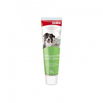 Bioline Toothpaste With Liquid Calcium -( 50g ) For Cat & Dog