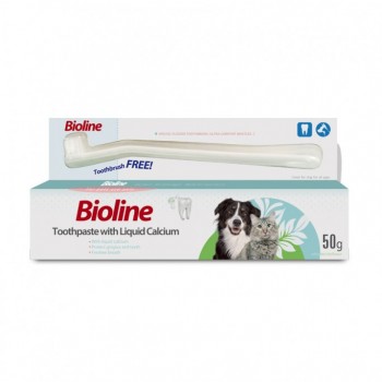 Bioline Toothpaste With Liquid Calcium -( 50g ) For Cat & Dog Bioline Toothpaste With Liquid Calcium -( 50g ) For Cat & Dog