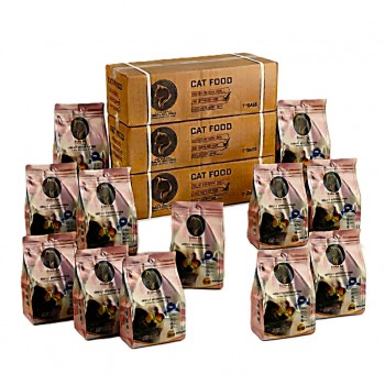 Adult Cat Dry Food 36kg – Golden Cat Beef Flavoured, 12 x 3kg Pack, 29% High Protein, Complete Balanced Nutrition with Taurine, Vitamins & Minerals, 3 Boxes
