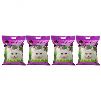 Golden Cat Cat Litter Bentonite Strong Clumping Lavender Scented 8kg x 4bag  ( Total 32 kg )