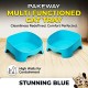 Pakeway Multi Functioned Cat Tray 54.5 × 43 × 39 cm – Open Cat Litter Tray for Cats, Spacious Pet Toilet Pan with Raised Sides, Durable Easy-Clean Plastic Litter Box (Blue)