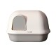 Pakeway Shell Flip-Top Cat Litter Box – Anti-Tracking Enclosed Cat Toilet with Corridor Design, Spacious Durable Pet Litter Tray, Gray & White, 59.4 × 39.5 × 46.4 cm Pakeway Shell Flip-Top Cat Litter Box – Anti-Tracking Enclosed Cat Toilet with Corridor Design, Spacious Durable Pet Litter Tray, Gray & White, 59.4 × 39.5 × 46.4 cm