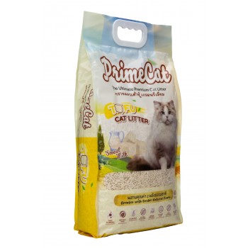 PrimeCat Tofu Clumping Cat Litter, Sweet Milk Scent, 4 Packs x 4.5 kg (18 kg Total)