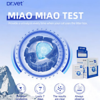DR. VET Miao Miao Test – Urine Occult Blood Test Particles 10g × 10 Pouches | Hematuria Detection | For Use with Cat Litter | Early Health Monitoring