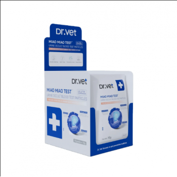 DR. VET Miao Miao Test – Urine Occult Blood Test Particles 10g × 10 Pouches | Hematuria Detection | For Use with Cat Litter | Early Health Monitoring