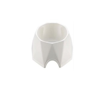 Pets Club Diamond Shape Pet Bowl(M) 19.6*19.6*6Cm-White Pets Club Diamond Shape Pet Bowl(M) 19.6*19.6*6Cm-White