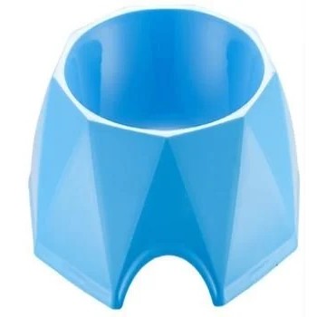 Diamond Shape Pet Bowl (M) 19.6x19.6x6Cm-Blue Diamond Shape Pet Bowl (M) 19.6x19.6x6Cm-Blue