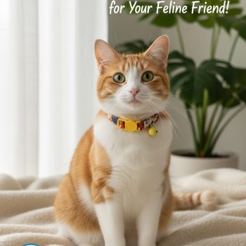 Cozy Paws Safe Cat Collar with Bell – 25cm Floral Print, Adjustable & Comfortable Fit, Breakaway Safety Buckle, Stylish & Lightweight