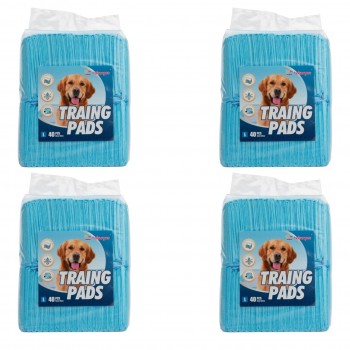 Pet Training Pads Super Absorbent Puppy Pads Anti Slip Toilet Pee Mat, Leak Proof & Quick Dry Pet Pads for Dogs Cats Rabbits Pets (4 Bag X 40 PACK - 60cm X 60cm) Total 160 Pack