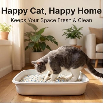 TUXTOOX Tofu Cat Litter 2.5kg Unscented Plant Based Cat Litter Strong Clumping Non Stick Low Dust Odor Control Biodegradable Eco Friendly Soft Natural Litter for Cats