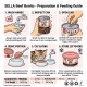 SELLA Premium Wet Cat Food Chunks in Gravy, Beef Flavour, Adult Cats, with Taurine and Vitamins A, D3 & E, 400g x 12 Cans, Made in Turkey