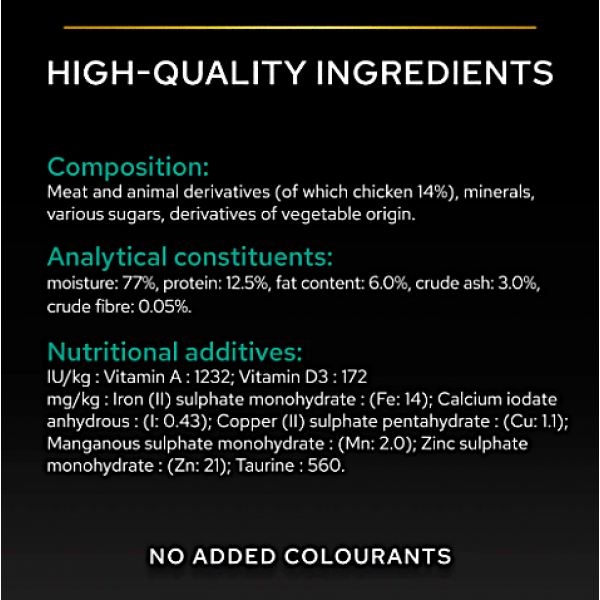 Purina Pro Plan Adult Maintenance Wet Cat Food Chicken 85g x 24 Cans – Complete & Balanced Nutrition, No Added Colourants