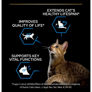 Purina Pro Plan Longevis Senior 7+ Dry Cat Food with Salmon – Complete Nutrition for Senior Cats, Supports Kidney, Brain & Immune Health, 3 kg
