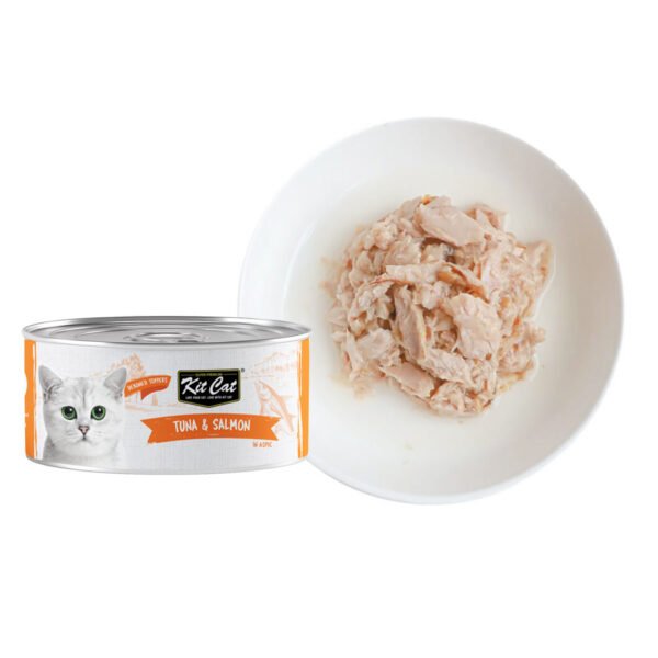 Kit Cat Tuna & Salmon Wet Cat Food 80g (Box of 24) | Grain-Free | All Life Stages