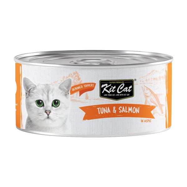 Kit Cat Tuna & Salmon Wet Cat Food 80g (Box of 24) | Grain-Free | All Life Stages