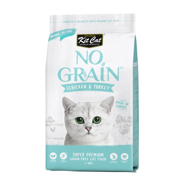 Kit Cat No Grain With Chicken And Turkey (10 KG) For Cat