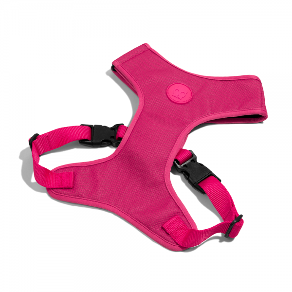 Zee.Dog Pink Adjustable Air Mesh Dog Harness Extra Small – Lightweight Breathable Soft Chest Harness with 4-Point Locking Buckle, Secure D-Ring Leash Attachment (Neck 19–24 cm, Waist 33–41 cm)