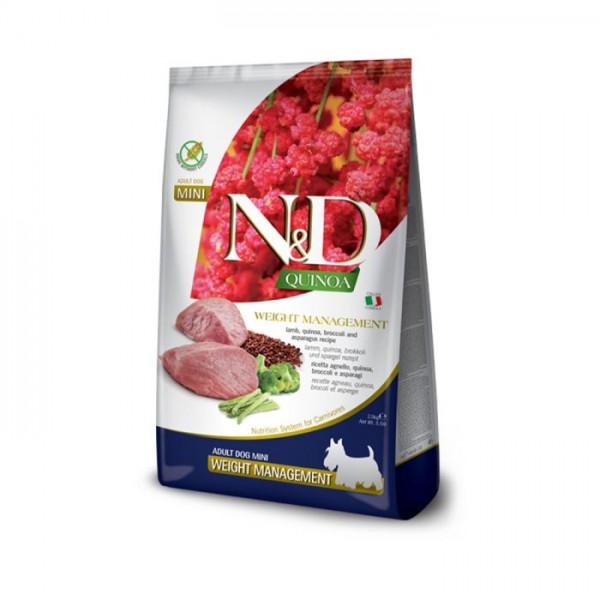 Farmina N&D Quinoa Weight Management Lamb Adult Mini Dry Dog Food - 2.5 Kg