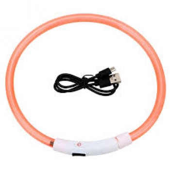 Ferplast Night Over Flash Collar Orange FOR DOG (70 cm)