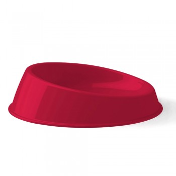 Georplast Vibrissa Whisker-Friendly Cat Bowl Large 400ml – Red Color Tilted Elevated Anti-Stress Feeding Dish for Cats & Kittens – Ergonomic Shallow Pet Food & Water Bowl for Comfort Feeding