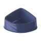 Georplast Corner Plastic Pet Bowl S – Ergonomic Space Saving Corner-Fit Feeding Bowl (15 × 12 × 7 cm) Anti-Slip Durable Plastic Pet Bowl for Cats & Small to Medium Dogs – Easy Clean Navy Blue Modern Design