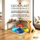Georplast Corner Pet Bowl L Red – Space-Saving Triangular Cat & Dog Feeding Dish (24×18.5×9 cm, 700g Capacity) Durable Plastic Corner Food & Water Bowl for Small & Medium Pets