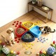 Georplast Corner Pet Bowl L Red – Space-Saving Triangular Cat & Dog Feeding Dish (24×18.5×9 cm, 700g Capacity) Durable Plastic Corner Food & Water Bowl for Small & Medium Pets