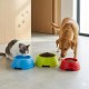 Georplast Lucky Anti-Slip Pet Bowl S Round Feeding Dish for Dogs & Cats – Durable Plastic Food & Water Bowl 17×17×6.5 cm – Red Color – Non-Slip Stable Base Easy Clean Pet Feeder