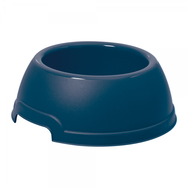 Georplast Lucky Antislip Round Pet Bowl for Dogs & Cats – Durable BPA-Free Plastic Feeding Bowl with Non-Slip Base, Easy Grip Design – Gray, 25 x 25 x 9.5 cm