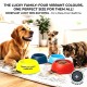 Georplast Lucky Antislip Round Plastic Pet Bowl for Dogs & Cats – Durable BPA-Free Feeding Dish with Non-Slip Base – Red, 25 x 25 x 9.5 cm