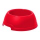 Georplast Lucky Antislip Round Plastic Pet Bowl for Dogs & Cats – Durable BPA-Free Feeding Dish with Non-Slip Base – Red, 25 x 25 x 9.5 cm