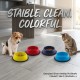 Georplast Silver Anti-Slip Plastic Pet Bowl Navy Blue Size S (16x16x4cm) – Round Non-Skid Feeding Bowl for Cats and Small Dogs – Durable Lightweight Pet Food & Water Dish