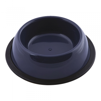 Georplast Navy Blue Antislip Plastic Pet Bowl M Round for Dogs & Cats – Durable Non-Slip Feeding Bowl 19cm x 19cm x 5cm Medium Size Food & Water Dish – Easy Clean Lightweight Stable Pet Feeding Bowl for Daily Use