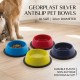 Georplast Silver Anti-Slip Round Plastic Pet Bowl XL Lime Green – 26cm Durable Non-Slip Feeding Bowl for Dogs & Cats – Stable Food & Water Dish