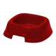 Georplast Mon Ami Plastic Pet Bowl M (22 × 22 × 7.5 cm) – Durable Square Pet Feeding Bowl for Dogs & Cats – Red Color Non-Slip Food & Water Dish – Strong & Easy-Clean Plastic Pet Bowl