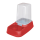 Georplast Eat & Drink Dispenser 3.7L – Red Color 2 in 1 Pet Food & Water Dispenser for Cats and Dogs, Durable Italian Made Gravity Feeder, Transparent Storage Tank, Size 32.5 x 20 x 27 cm