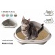 Georplast Shuttle Corner Cat Litter Tray Pink 49x40x17.5 cm Space Saving Corner Design High Sided Open Litter Box for Cats Durable Plastic Made in Italy