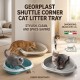Georplast Shuttle Corner Cat Litter Tray Pink 49x40x17.5 cm Space Saving Corner Design High Sided Open Litter Box for Cats Durable Plastic Made in Italy