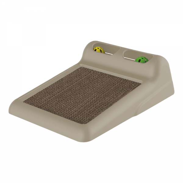 Georplast Flipper Interactive Cat Toy & Scratcher – 2-in-1 Corrugated Cardboard Scratch Pad with Dual Ball Track – Indoor Cat Activity & Mental Stimulation Station for Cats & Kittens – Beige – L40 x W27 x H12 cm Georplast Flipper Interactive Cat Toy & Scratcher – 2-in-1 Corrugated Cardboard Scratch Pad with Dual Ball Track – Indoor Cat Activity & Mental Stimulation Station for Cats & Kittens – Beige – L40 x W27 x H12 cm
