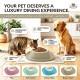 Georplast Soft Touch Plastic Single Bowl Large 600ml Pink Pet Feeding Dish with Removable Inner Bowl, Non-Slip Ergonomic Food & Water Bowl for Cats and Dogs, 28x28x5.5 cm, Made in Italy