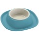 Georplast Soft Touch Large Pet Bowl 600ml Vibrant Blue, Non-Slip Plastic Feeding Dish with Ergonomic Soft Holder, Removable Food and Water Bowl for Cats and Dogs, 28x28x5.5 cm, Made in Italy