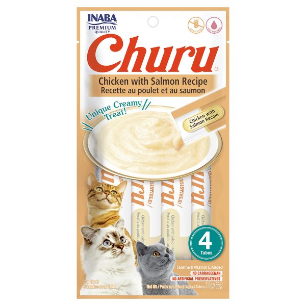 Churu Chicken With Salmon Recipe 4PCS/PK For Cat Churu Chicken With Salmon Recipe 4PCS/PK For Cat
