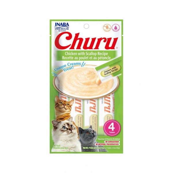 Churu Chicken With Scallop Recipe( 4PCS/PK) For Cat