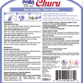 Churu Tuna Variety 50PCS/PK For Cat