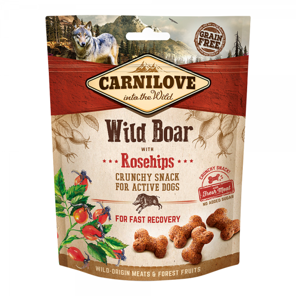 Carnilove Wild Boar with Rosehips Crunchy Snack for Dogs 200g