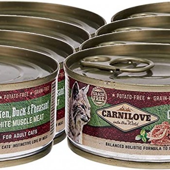 Carnilove Chicken, Duck & Pheasant For Adult Cats(12x100g)