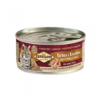 Carnilove Turkey & Reindeer For Adult Cats 1box (12x100g)