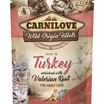 Carnilove Turkey Enriched With Valerian Root For Adult Cats (24x85g)