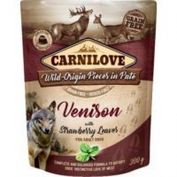 Carnilove Venison With Strawberry Leaves For Adult Dogs ( 300 G ) Carnilove Venison With Strawberry Leaves For Adult Dogs ( 300 G )