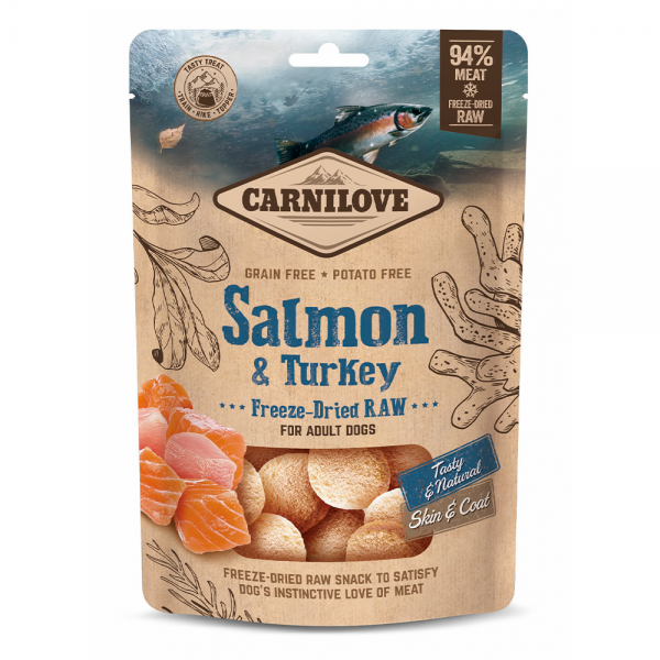 Carnilove Freeze-Dried Raw Snacks Salmon & Turkey 60g